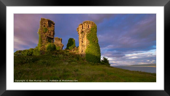 Northburg Castle, Greencastle Framed Mounted Print by Alex Murray