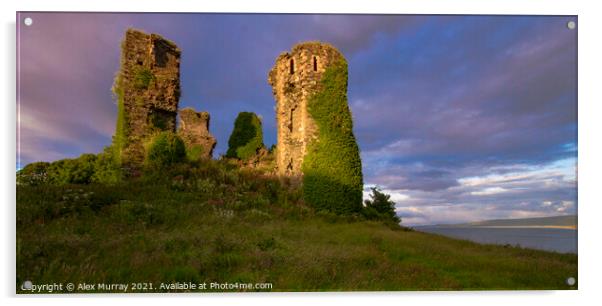 Northburg Castle, Greencastle Acrylic by Alex Murray