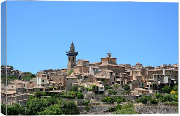 Valldemossa village. Tramuntana mountains, Majorca Canvas Print by Paulina Sator