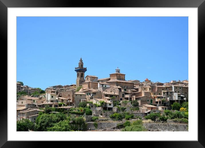 Valldemossa village. Tramuntana mountains, Majorca Framed Mounted Print by Paulina Sator