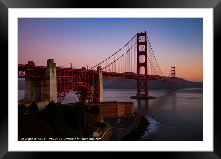 Golden Gate Bridge Framed Mounted Print by Alex Murray