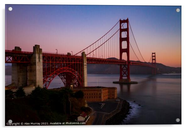 Golden Gate Bridge Acrylic by Alex Murray