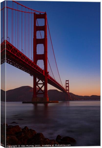Golden Gate Bridge  Canvas Print by Alex Murray