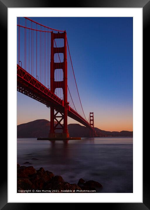 Golden Gate Bridge  Framed Mounted Print by Alex Murray
