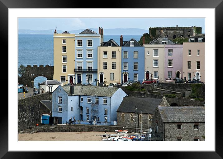 Picturesque Tenby Harbour Framed Mounted Print by Steve Purnell