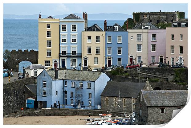 Picturesque Tenby Harbour Print by Steve Purnell