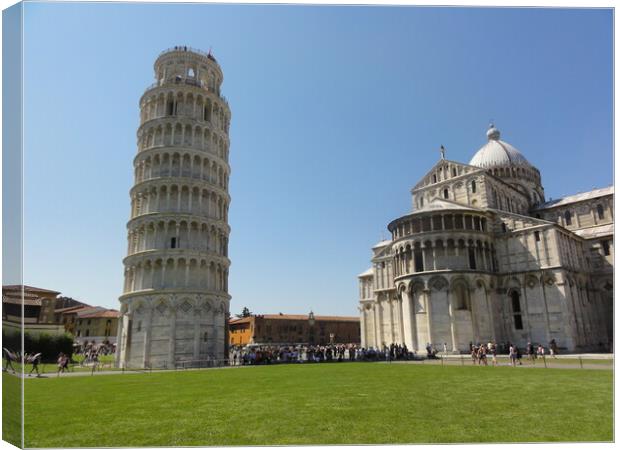 Leaning Tower of Pisa Canvas Print by John Bridge