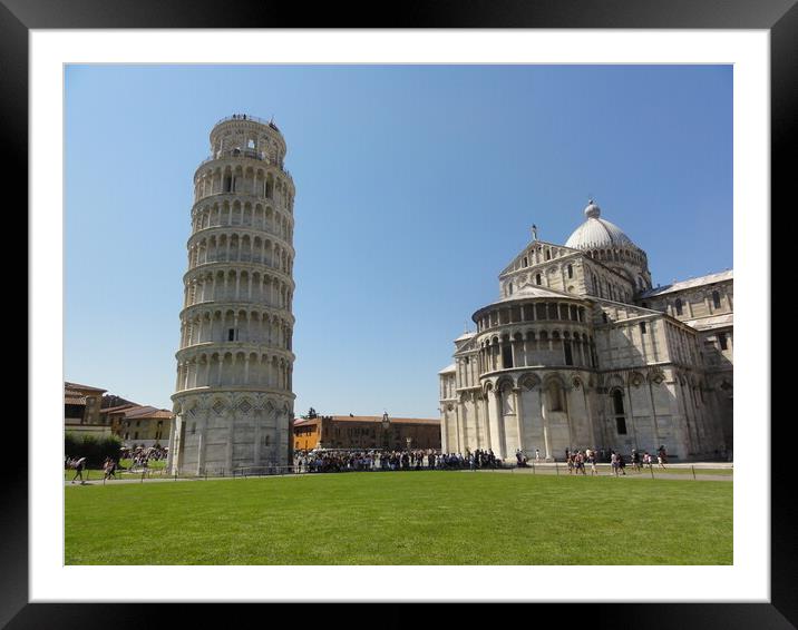 Leaning Tower of Pisa Framed Mounted Print by John Bridge