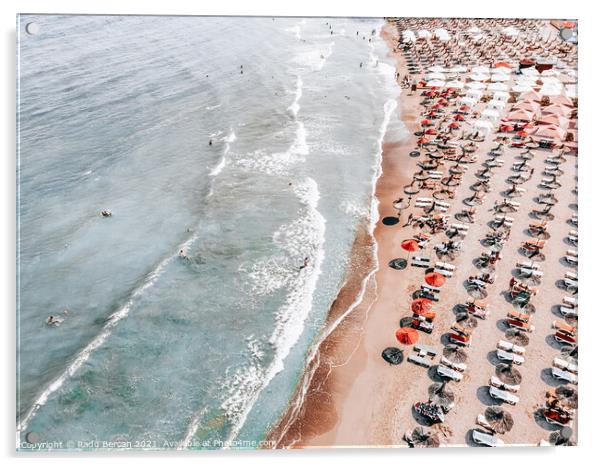 Aerial Ocean Print, Sea Summer Beach Print Acrylic by Radu Bercan