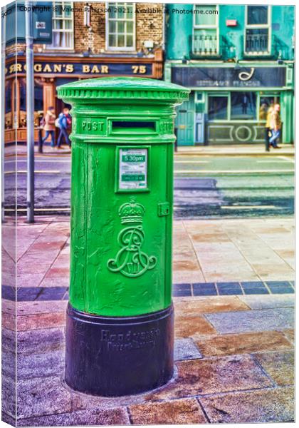 Irish Post Box  Canvas Print by Valerie Paterson