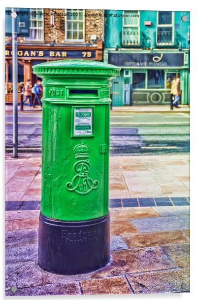 Irish Post Box  Acrylic by Valerie Paterson