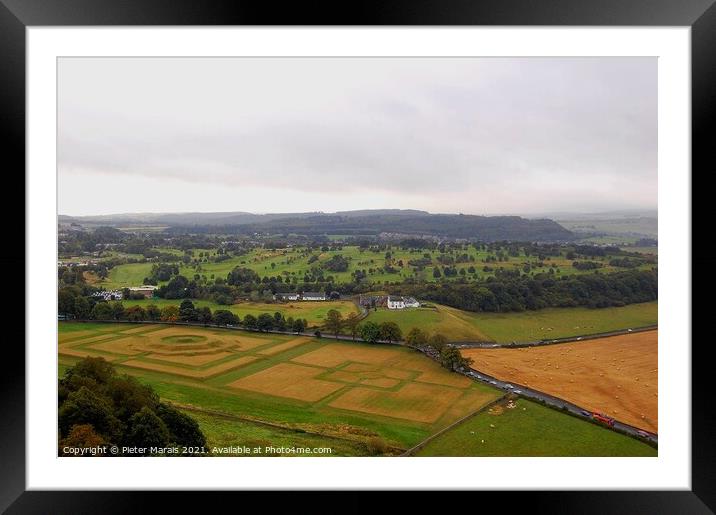 Landscape from Stirling Castle Scotland Framed Mounted Print by Pieter Marais