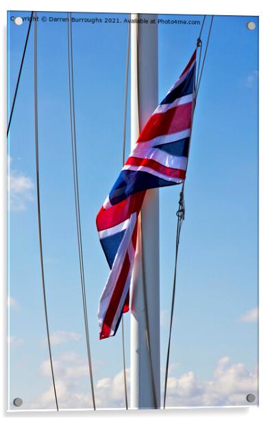 Half mast. Duke Of Edinburgh. Acrylic by Darren Burroughs
