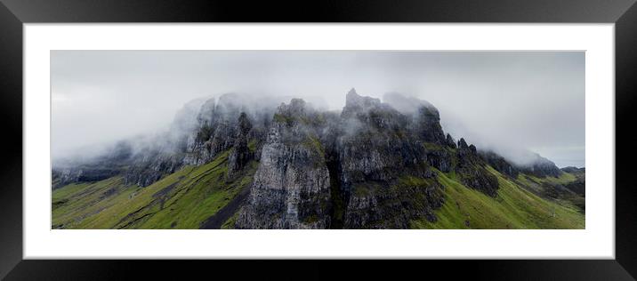 The Quiraing mist Isle of Skye Scotland Framed Mounted Print by Sonny Ryse