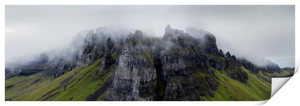 The Quiraing mist Isle of Skye Scotland Print by Sonny Ryse