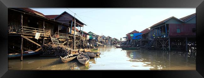 Tonlesap lake cambodia floating village kampong khleang 3 Framed Print by Sonny Ryse