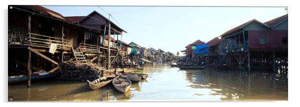 Tonlesap lake cambodia floating village kampong khleang 3 Acrylic by Sonny Ryse