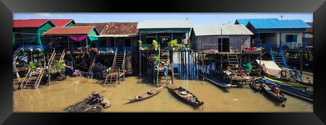 Tonlesap lake cambodia floating village kampong khleang 4 Framed Print by Sonny Ryse