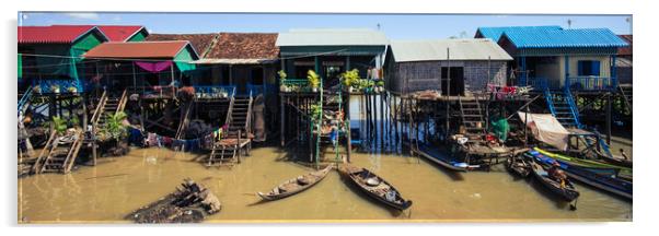 Tonlesap lake cambodia floating village kampong khleang 4 Acrylic by Sonny Ryse