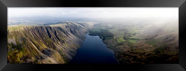 Wastwater aerial in the Lake District Framed Print by Sonny Ryse