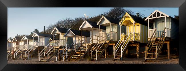 Wells Next the Sea Colouful Beach huts england Framed Print by Sonny Ryse