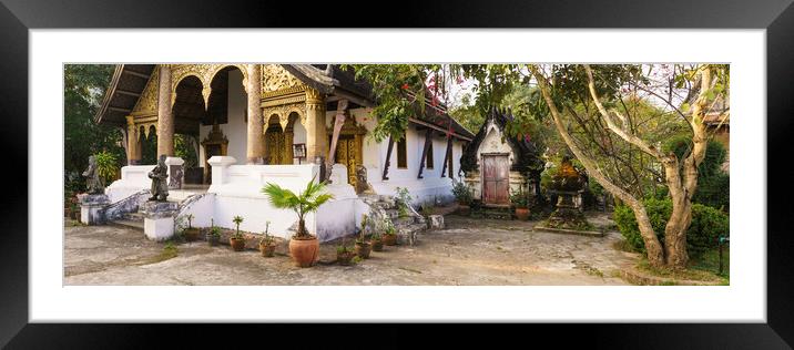 Wat Choum Khong Sourin Tharame Luang Prabang Temple Framed Mounted Print by Sonny Ryse
