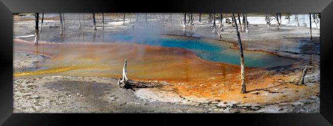 Yellowstone National Park hot spring Framed Print by Sonny Ryse
