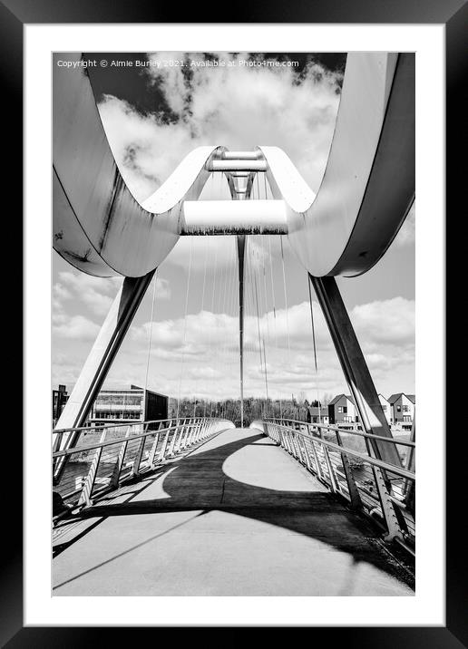 Infinity bridge, Stockton  Framed Mounted Print by Aimie Burley