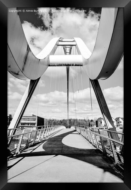Infinity bridge, Stockton  Framed Print by Aimie Burley
