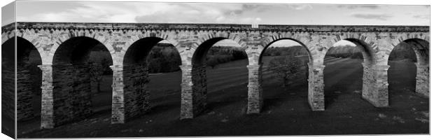 Yorkshire Viaduct black and white Canvas Print by Sonny Ryse