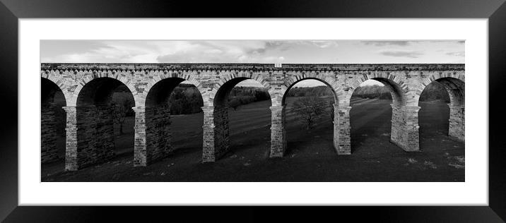 Yorkshire Viaduct black and white Framed Mounted Print by Sonny Ryse