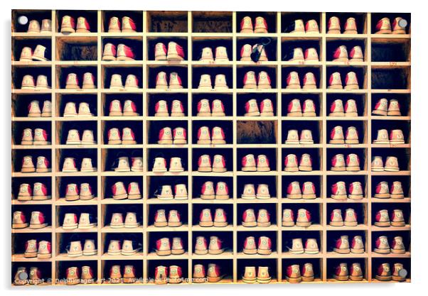 Collection of bowling shoes Acrylic by Delphimages Art