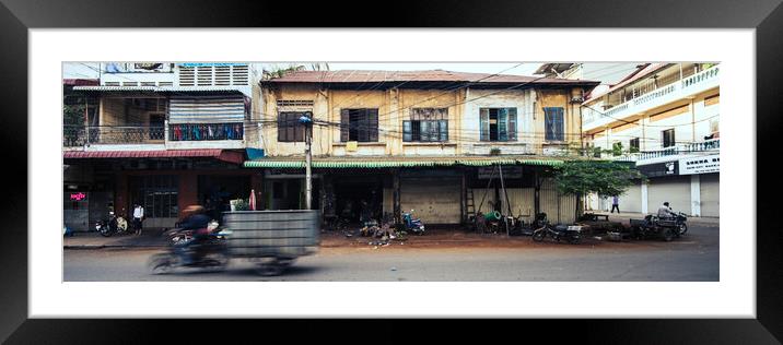 Siem Reap street cambodia Framed Mounted Print by Sonny Ryse