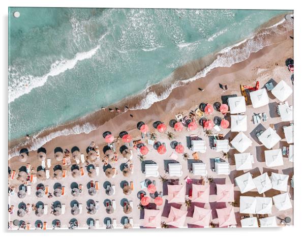 Ocean Aerial Beach Print, Bondi Beach, Aerial Photography Acrylic by Radu Bercan