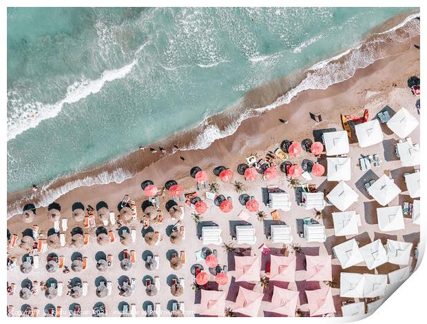 Ocean Aerial Beach Print, Bondi Beach, Aerial Photography Print by Radu Bercan