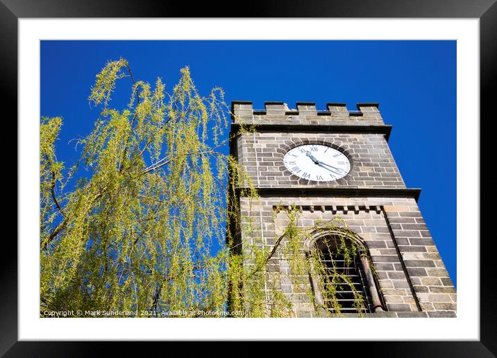 St Marys Church in Spring Todmorden Framed Mounted Print by Mark Sunderland