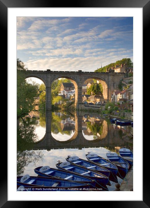 Viaduct over the River Nidd at Knaresborough Framed Mounted Print by Mark Sunderland