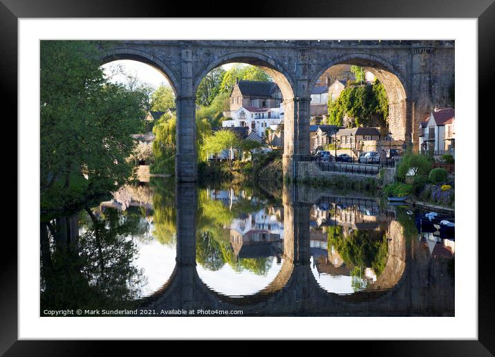 Viaduct over the River Nidd at Knaresborough Framed Mounted Print by Mark Sunderland