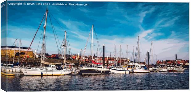 whitby harbor poster Canvas Print by Kevin Elias