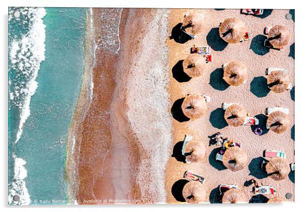 Aerial Beach Print, Summer Beach Photography Acrylic by Radu Bercan