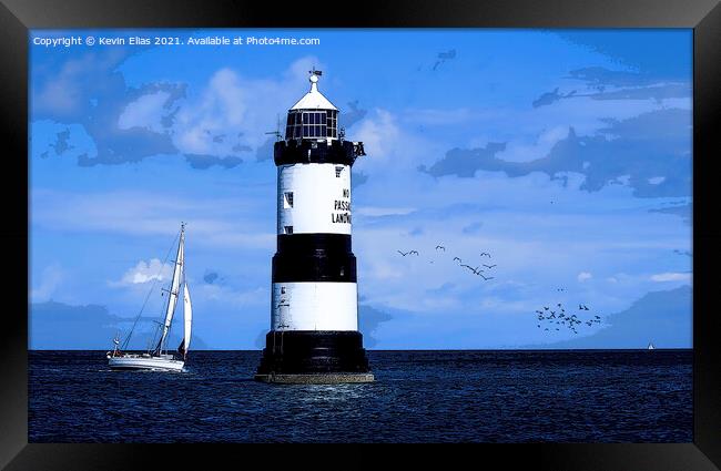 Penmon lighthouse poster. Framed Print by Kevin Elias