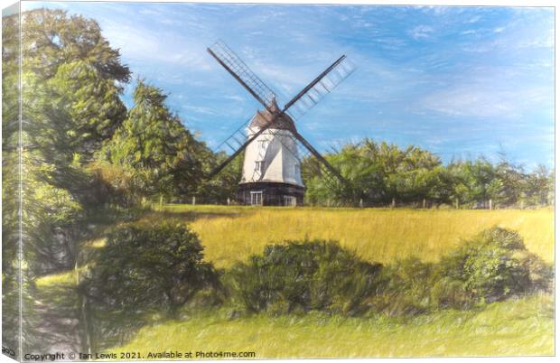 Cobstone Windmill Canvas Print by Ian Lewis