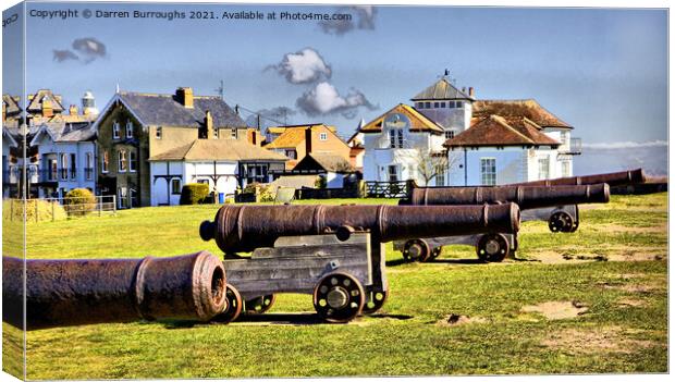 Canons at Southwold Canvas Print by Darren Burroughs