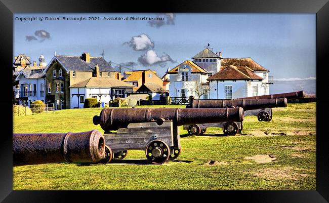 Canons at Southwold Framed Print by Darren Burroughs