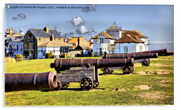 Canons at Southwold Acrylic by Darren Burroughs