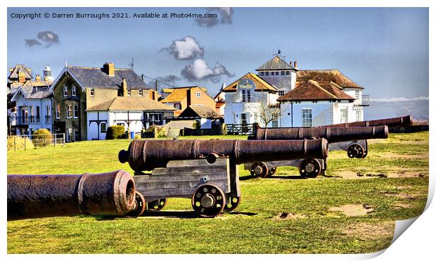 Canons at Southwold Print by Darren Burroughs