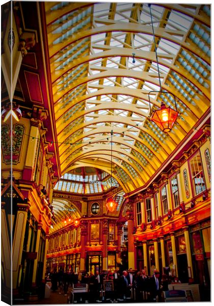 The Vibrant History of Leadenhall Market Canvas Print by Andy Evans Photos