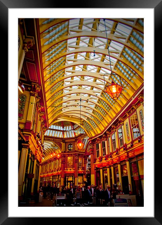 The Vibrant History of Leadenhall Market Framed Mounted Print by Andy Evans Photos