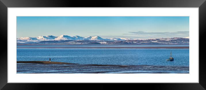 Morecambe Bay Winter Panorama Framed Mounted Print by Keith Douglas