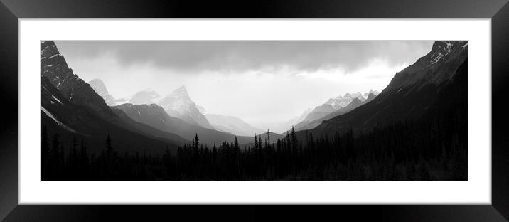 MISTAYA VALLEY - CANADIAN ROCKIES Framed Mounted Print by Sonny Ryse